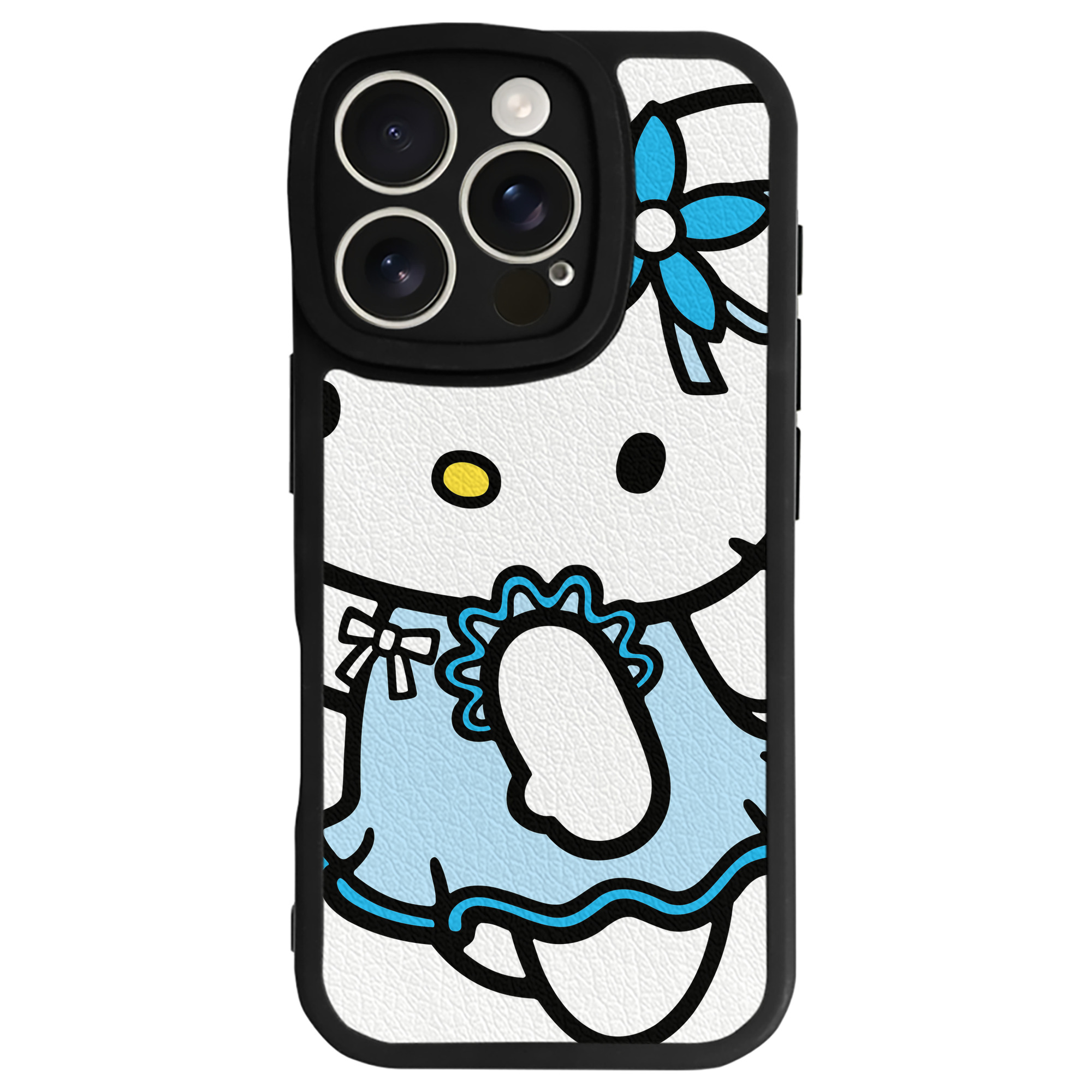 （画像用） Hello Kitty ハローキティ 【iPhone 16シリーズ対応】シリコンスマホケース（レザー調） 材質：シリコン